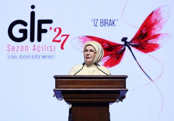 Emine Erdoğan, TÜRGEV bünyesinde faaliyet gösteren GİF'in 2027 sezon açılışında konuştu
