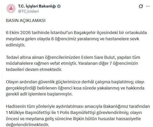 Başakşehir'deki olaya ilişkin 1 mülkiye, 1 polis başmüfettişi görevlendirildi