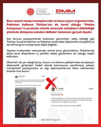 DMM'den 'Mekke Anlaşması'na ilişkin dezenformasyon uyarısı