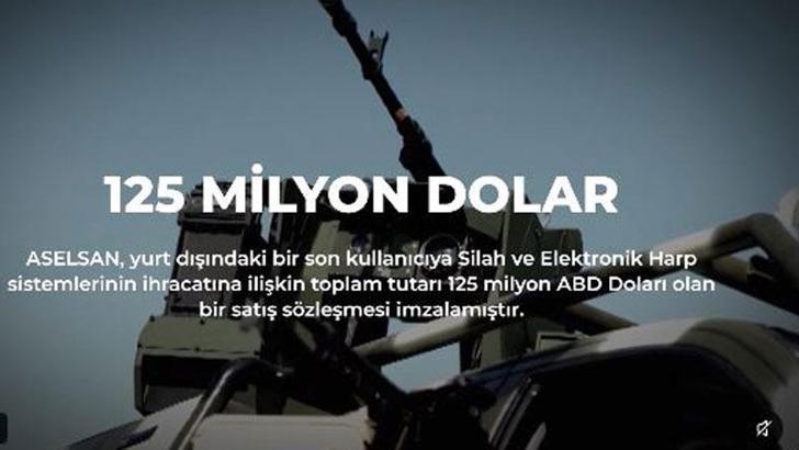 ASELSAN'dan 125 milyon dolarlık ihracat anlaşması
