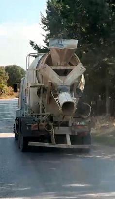Yola harç döken beton mikserine 200 bin lira ceza