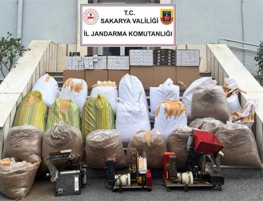 Sakarya'da kaçak tütün operasyonu: 1 ton 140 kilo tütün ele geçirildi