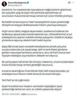 AK Parti'li Büyükgümüş: Siyasi yankesiciliğe derhal son verin