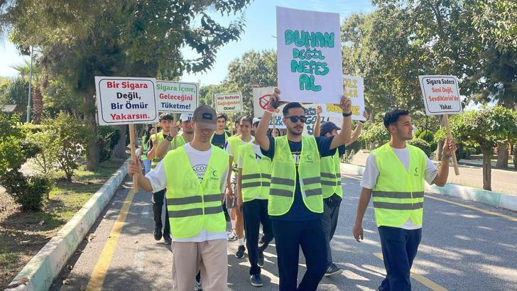 OKÜ’lü öğrencilerden bağımlılığa karşı farkındalık yürüyüşü