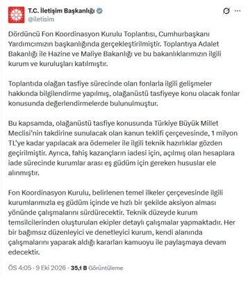 'Dördüncü Fon Koordinasyon Kurulu Toplantısı' gerçekleştirildi
