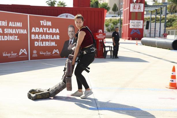 Mersin itfaiyesinde itfaiye eri alımı sınavları tamamlandı