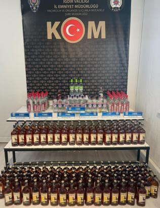 Iğdır’da kaçak içki ve sigara operasyonunda 1 gözaltı