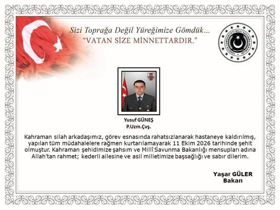 Görevi sırasında rahatsızlanan asker şehit oldu (2)