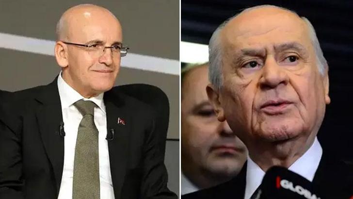 Bakan Şimşek'ten, Bahçeli’ye ziyaret