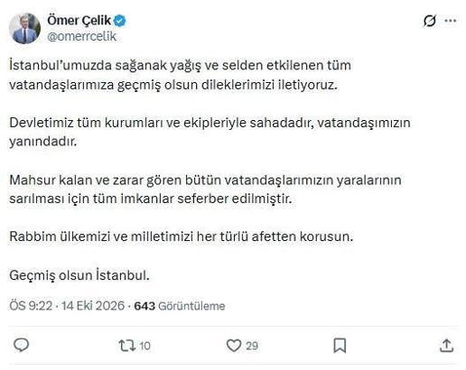 AK Parti'li Çelik: Devletimiz tüm kurumları ve ekipleriyle sahadadır