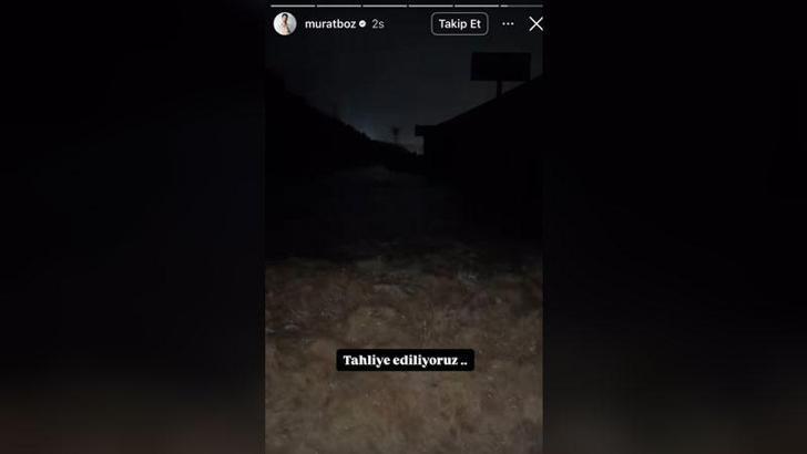 Sarıyer’de stüdyoda mahsur kalan Murat Boz, botla kurtarıldı