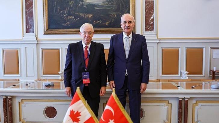 TBMM Başkanı Kurtulmuş, Kanada Avam Meclisi Başkanı Scarpaleggia ile bir araya geldi