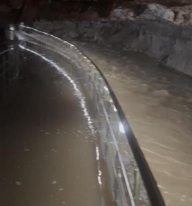 Zonguldak'ta su basan Gökgöl Mağarası kapatıldı