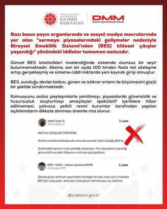 DMM: Bireysel Emeklilik Sistemi'nden kitlesel çıkışlar yaşandığı iddiaları asılsızdır