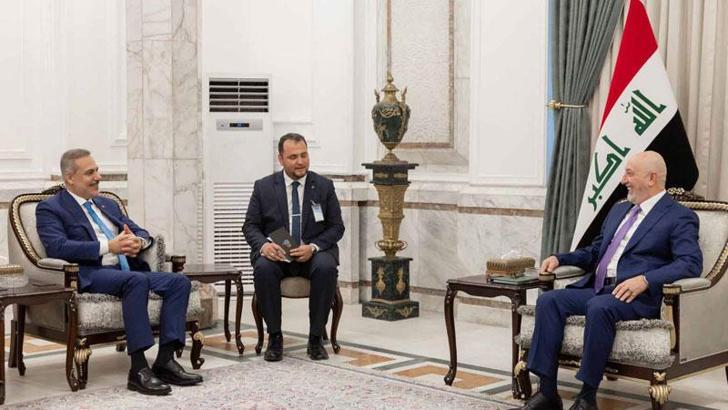 Bakan Fidan, Irak Cumhurbaşkanı Amedi tarafından kabul edildi