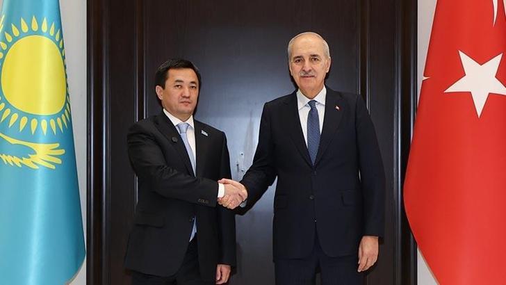 TBMM Başkanı Kurtulmuş, Kazakistan Kurultayı Başkanı Dadebay ile bir araya geldi