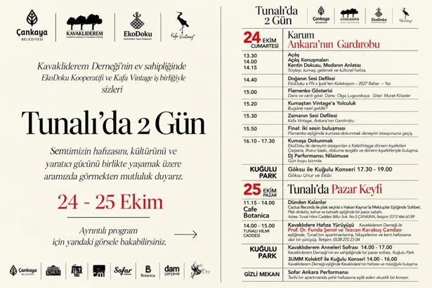 ‘Tunalı’da 2 Gün Festivali’ 24-25 Ekim’de düzenlenecek