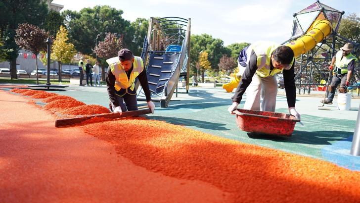 Yıldırım’da parklara kış bakımı