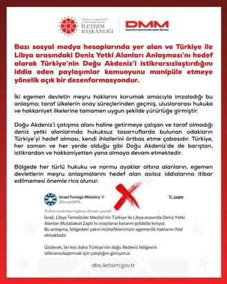 DMM'den Doğu Akdeniz'e ilişkin dezenformasyon uyarısı