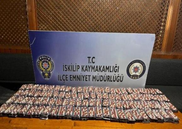 Çorum'da 5 bin 500 uyuşturucu hap ele geçirildi