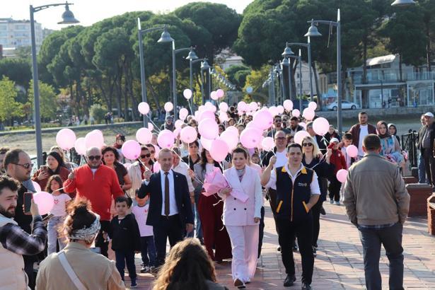 Kanseri yenen Yasemin için balon uçurdular