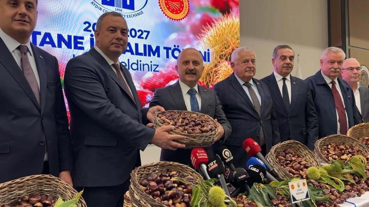 Aydın'da sezonun ilk kestanesi kilosu 600 TL'den alındı
