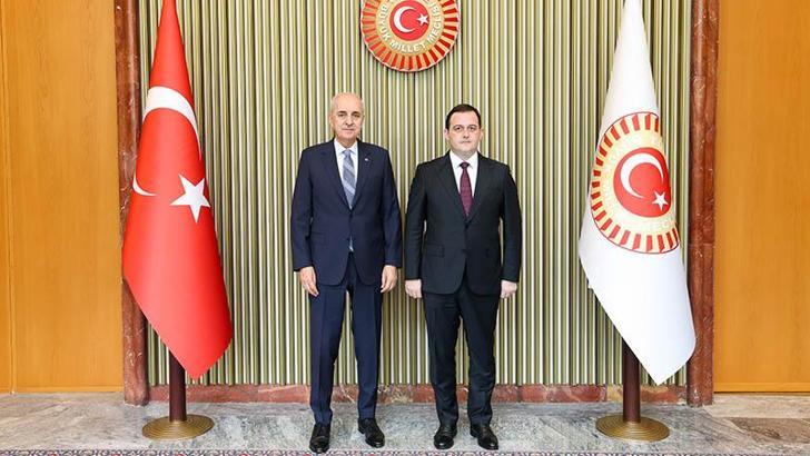 TBMM Başkanı Kurtulmuş, Kuzey Makedonya Devlet Bakanı Zeynula'yı kabul etti