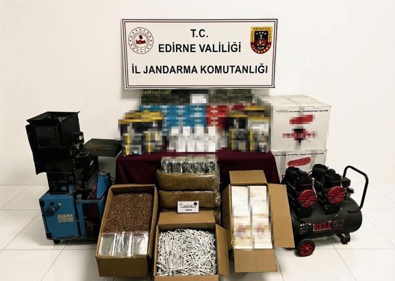 Edirne’de kaçak tütün ürünleri ele geçirildi