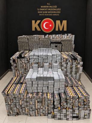 Mardin’de 13 bin 500 paket kaçak sigara ele geçirildi