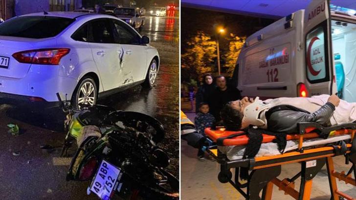 Bursa'da otomobille motosiklet çarpıştı: 2 yaralı