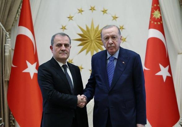 Cumhurbaşkanı Erdoğan, Azerbaycan Dışişleri Bakanı Bayramov'u kabul etti