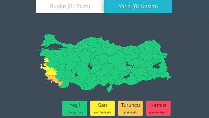 Çevre Şehircilik ve İklim Değişikliği Bakanlığı'ndan 3 il için şiddetli yağış uyarısı