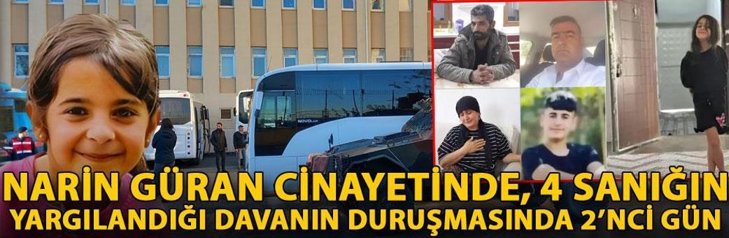 Narin Güran cinayetinde, 4 sanığın yargılandığı davanın duruşmasında 2’nci gün