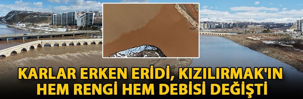 Karlar erken eridi, Kızılırmak'ın hem rengi hem debisi değişti
