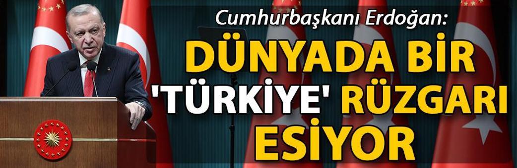 Cumhurbaşkanı Erdoğan: Dünyada bir 'Türkiye' rüzgarı esiyor