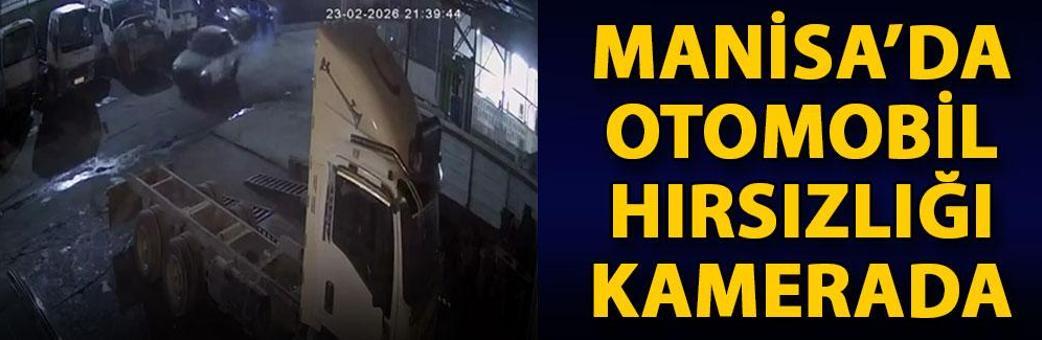 Manisa’da otomobil hırsızlığı kamerada