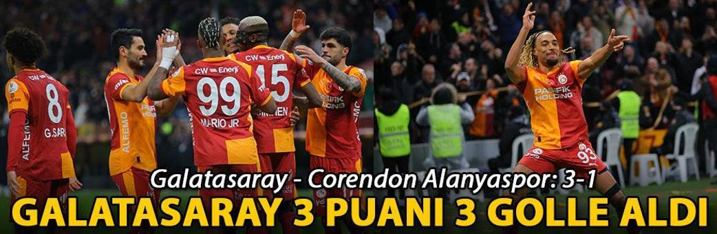 Galatasaray - Corendon Alanyaspor: 3-1