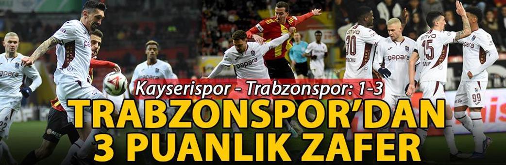 Trabzonspor'dan 3 puanlık zafer