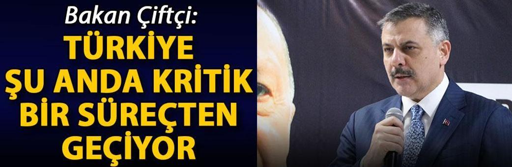 Bakan Çiftçi: Türkiye şu anda kritik bir süreçten geçiyor