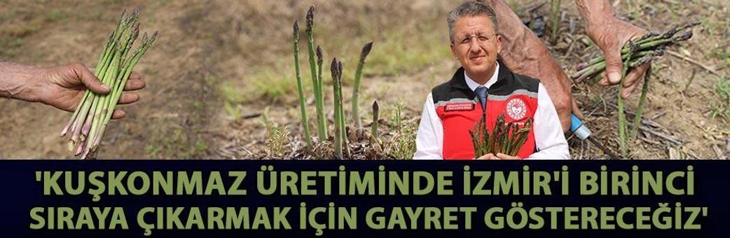'Kuşkonmaz üretiminde İzmir'i birinci sıraya çıkarmak için gayret göstereceğiz'