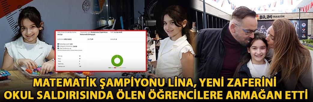 Matematik şampiyonu Lina, yeni zaferini okul saldırısında ölen öğrencilere armağan etti
