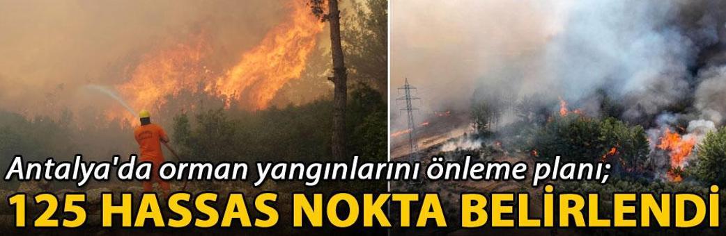 Antalya'da orman yangınlarını önleme planı; 125 hassas nokta belirlendi