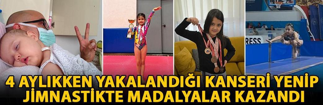 4 aylıkken yakalandığı kanseri yenip, jimnastikte madalyalar kazandı