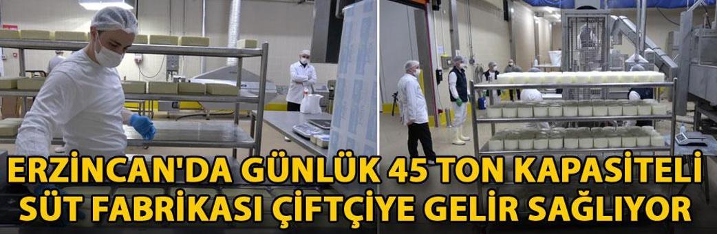 Erzincan'da günlük 45 ton kapasiteli süt fabrikası çiftçiye gelir sağlıyor