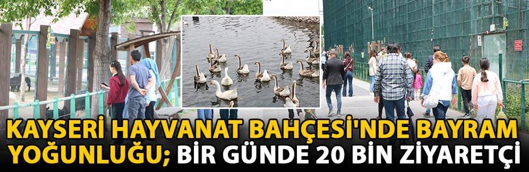 Kayseri Hayvanat Bahçesi'nde bayram yoğunluğu; bir günde 20 bin ziyaretçi