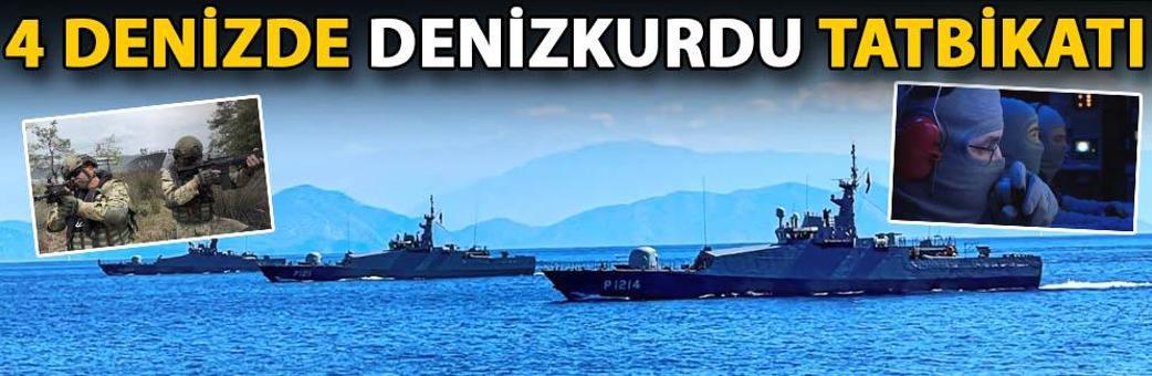 4 denizde DENİZKURDU Tatbikatı