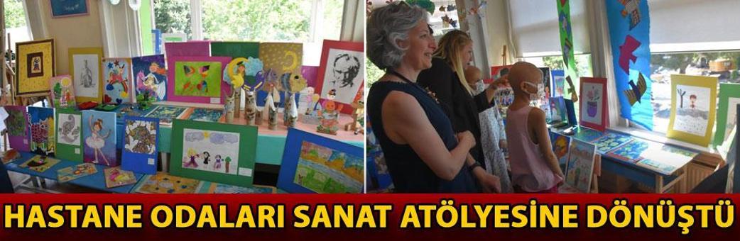 Hastane odaları sanat atölyesine dönüştü