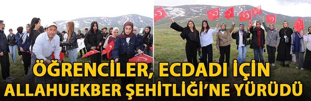 Öğrenciler, ecdadı için Allahuekber Şehitliği’ne yürüdü