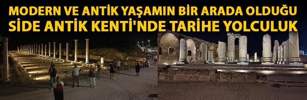 Modern ve antik yaşamın bir arada olduğu Side Antik Kenti'nde tarihe yolculuk