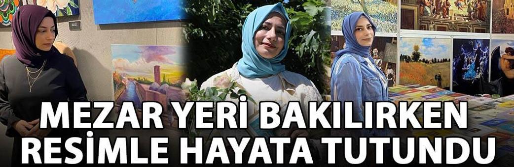 Mezar yeri bakılırken resimle hayata tutundu